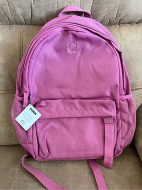 PINK Victoria's Secret Rose Pink Canvas Backpack